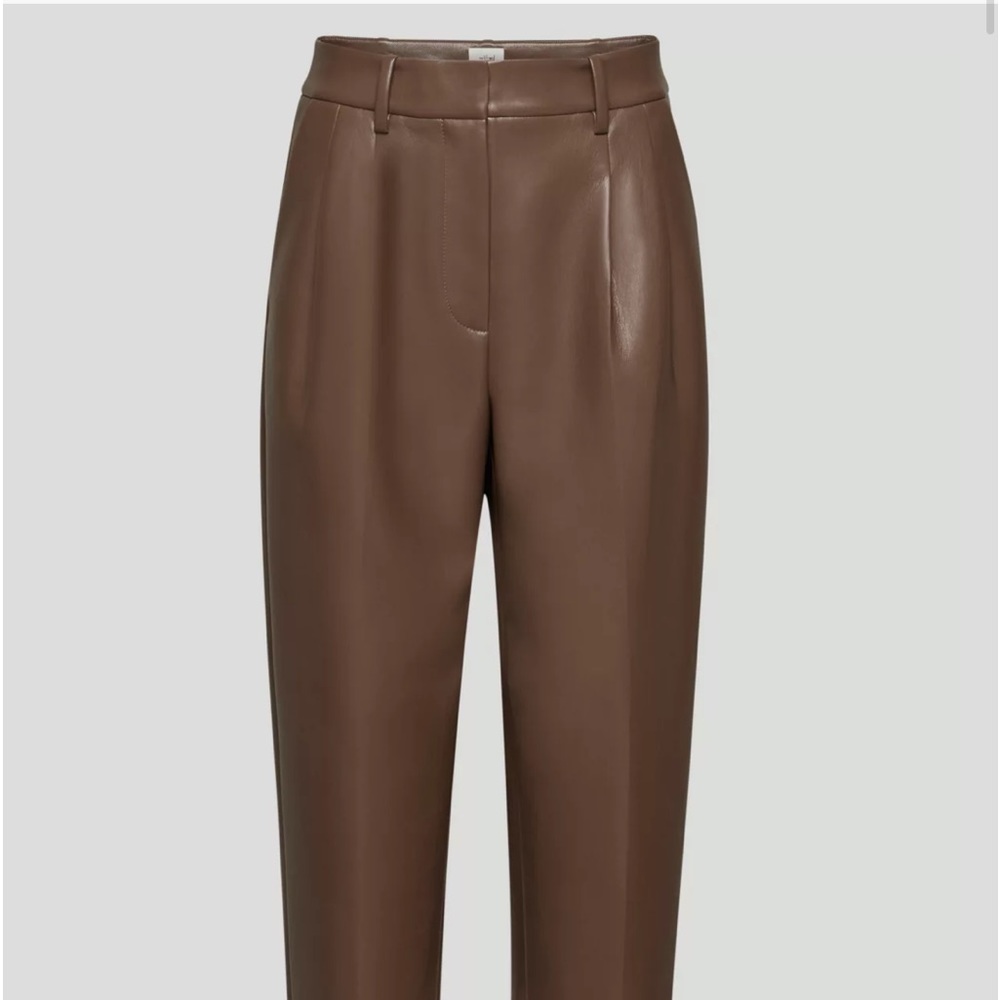 Wilfred NWOT Light Brown Carrot Leather Pants